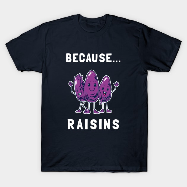 Because... Raisins T-Shirt by dumbshirts